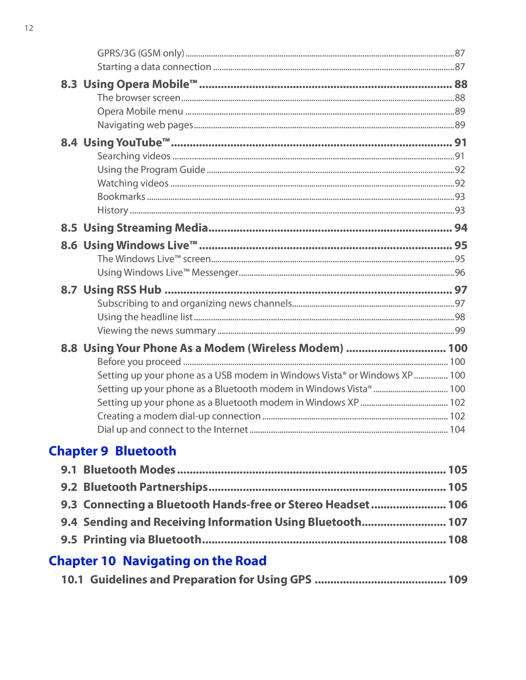 HTC 2 user manual Navigating on the Road 