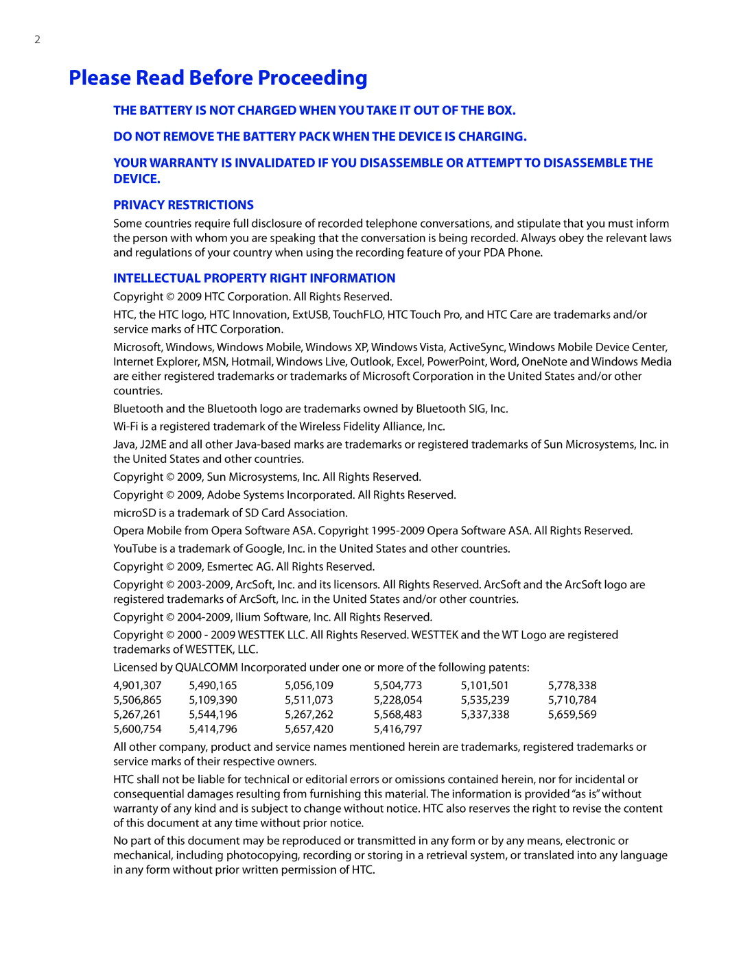 HTC Please Read Before Proceeding, 490,165 056,109 504,773 101,501 778,338, 109,390 511,073 228,054 535,239 710,784 