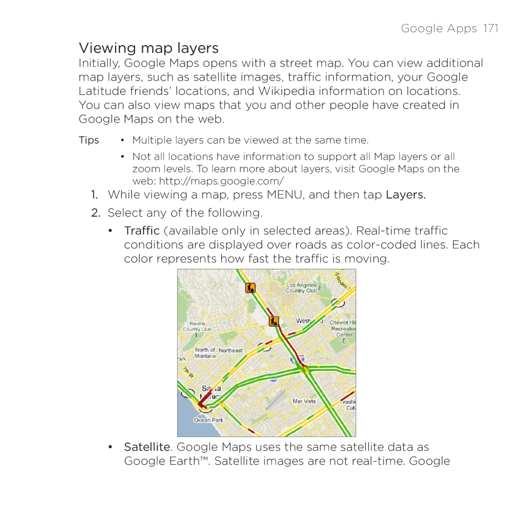 HTC 200 manual Viewing map layers 