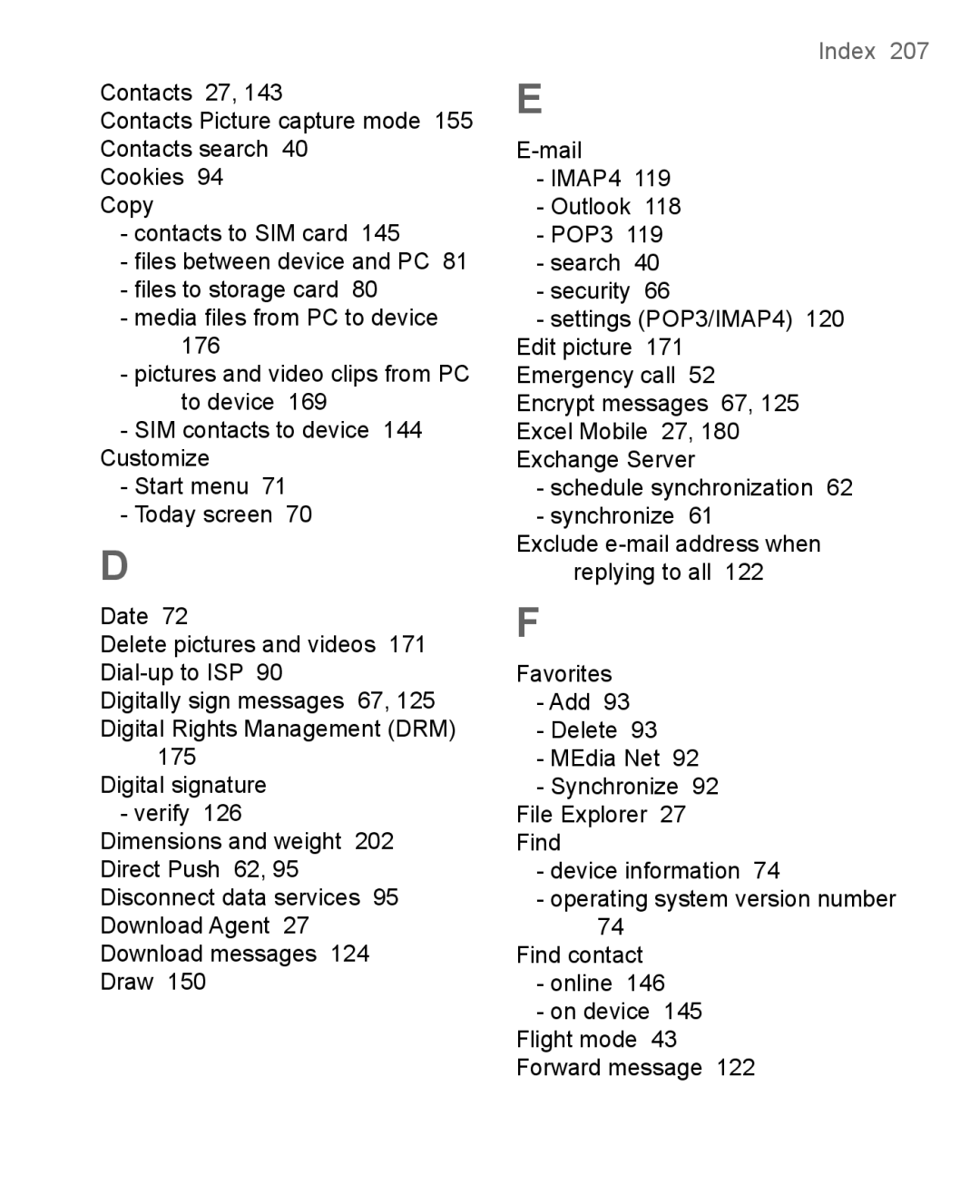 HTC 8500 user manual Security 