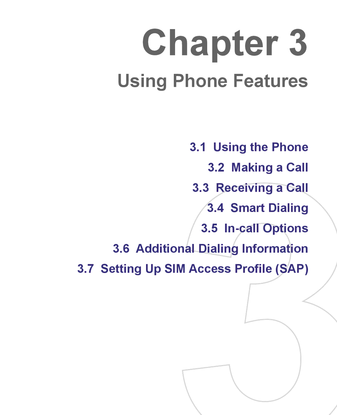 HTC 8500 user manual Using Phone Features 