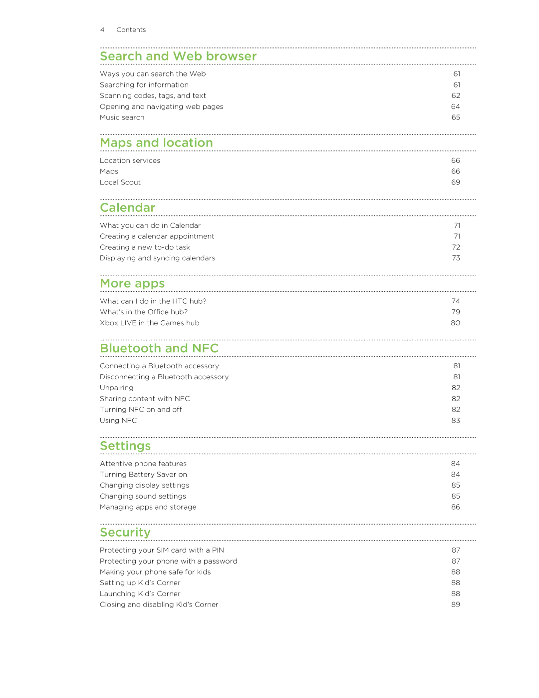 HTC 8X manual Maps and location 