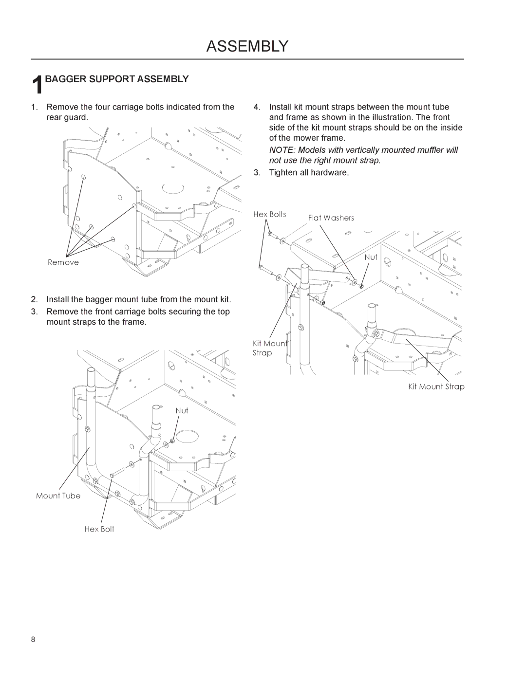 HTC 968 999732 manual 1BAGGER Support Assembly 