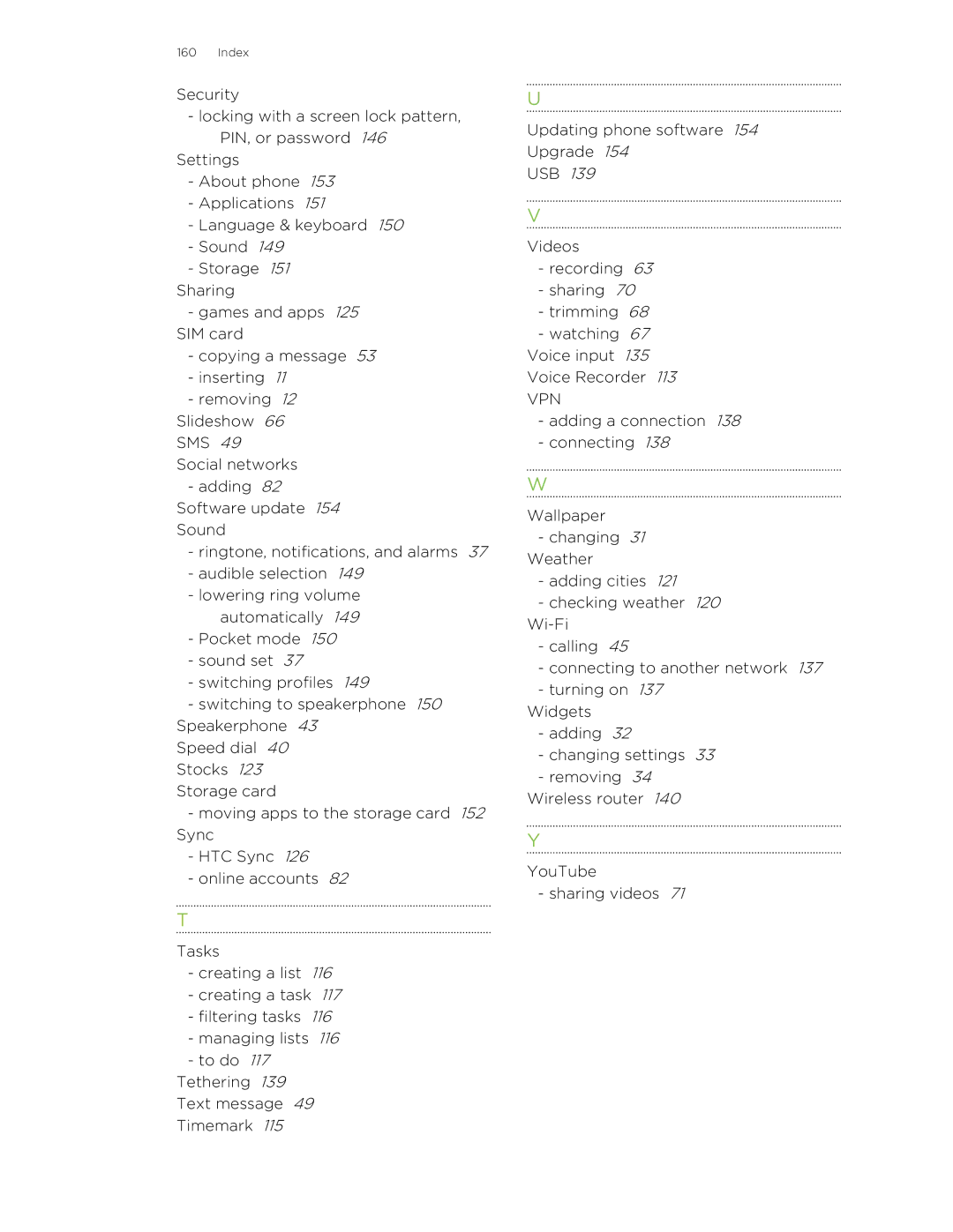 HTC 99HNA034-00 manual Vpn 