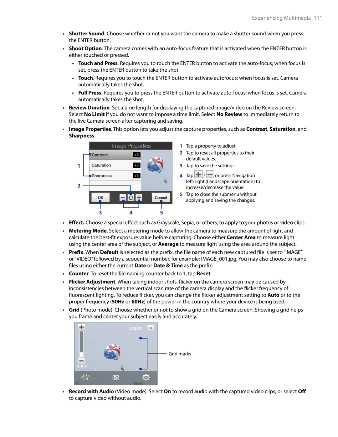 HTC AM171 manual Grid marks 