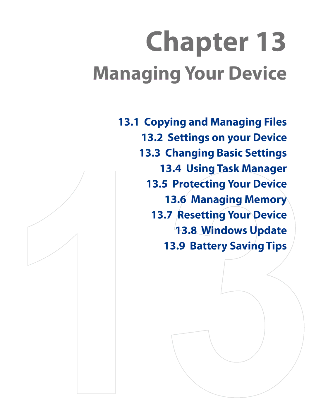 HTC AM171 manual Managing Your Device 