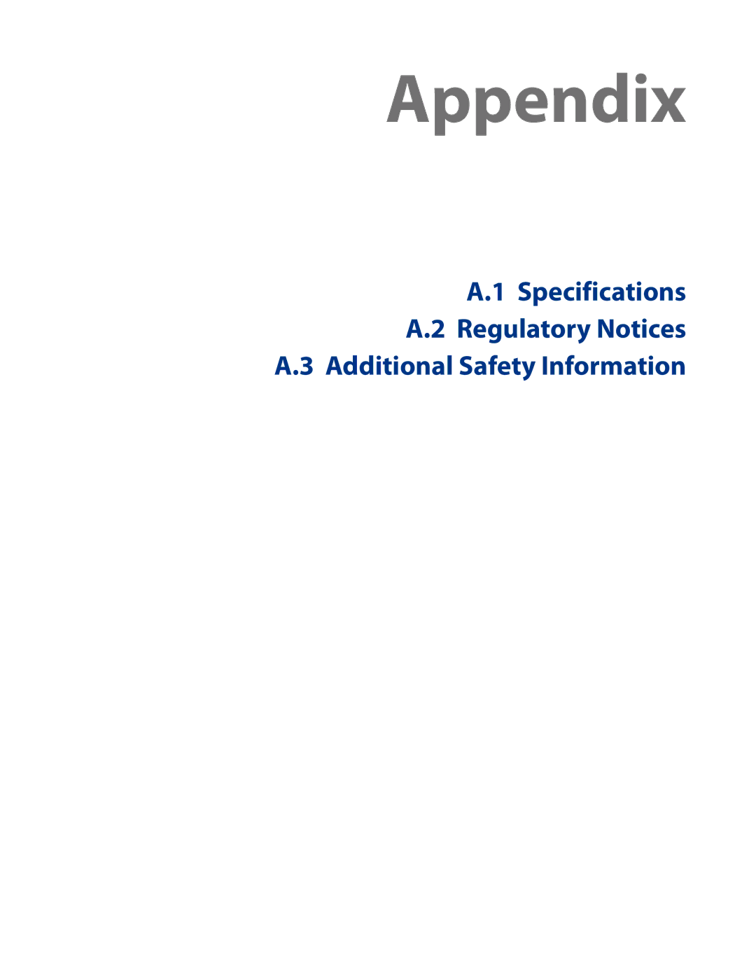 HTC AM171 manual Appendix 