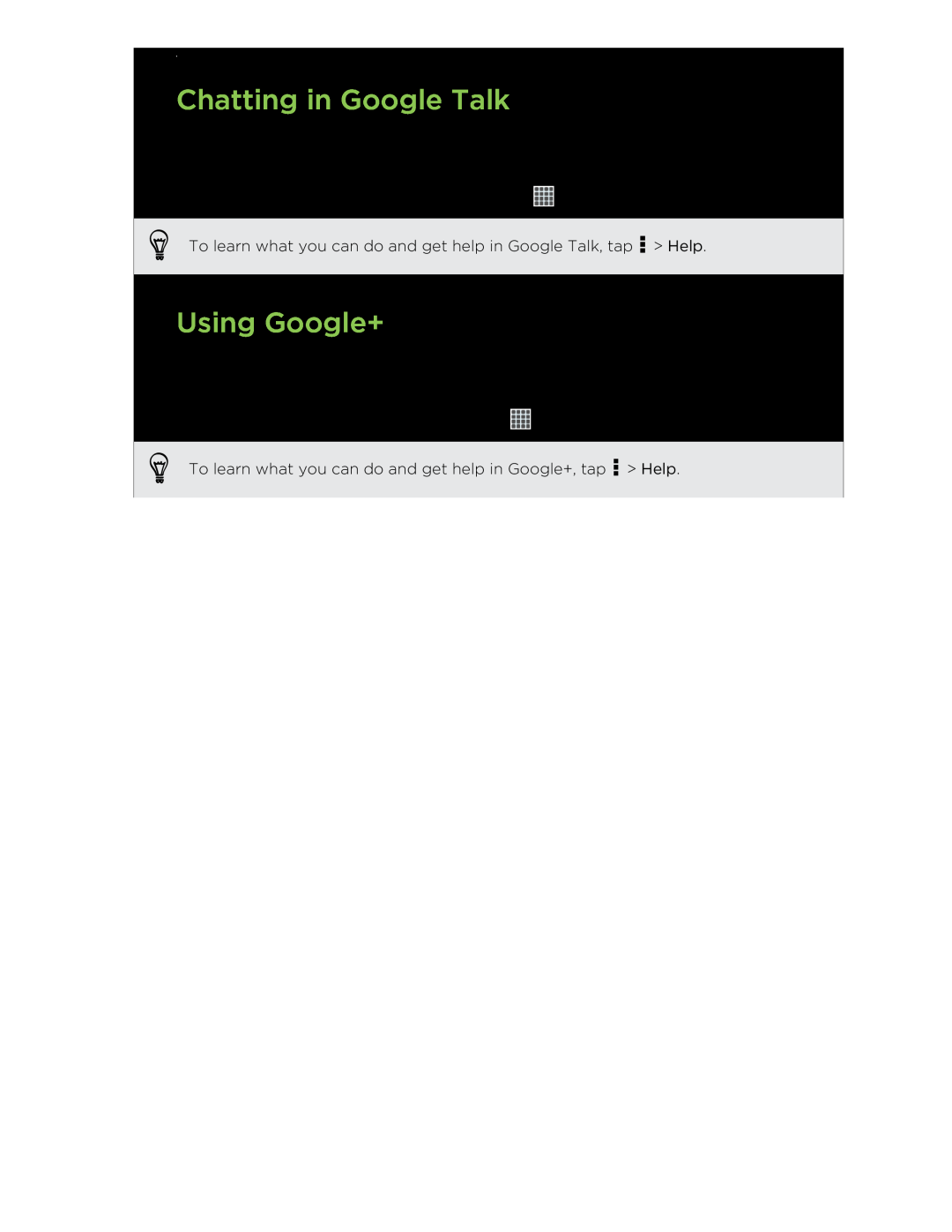 HTC C3HTCONEV4GBUNLOCKEDBLACK manual Chatting in Google Talk, Using Google+ 