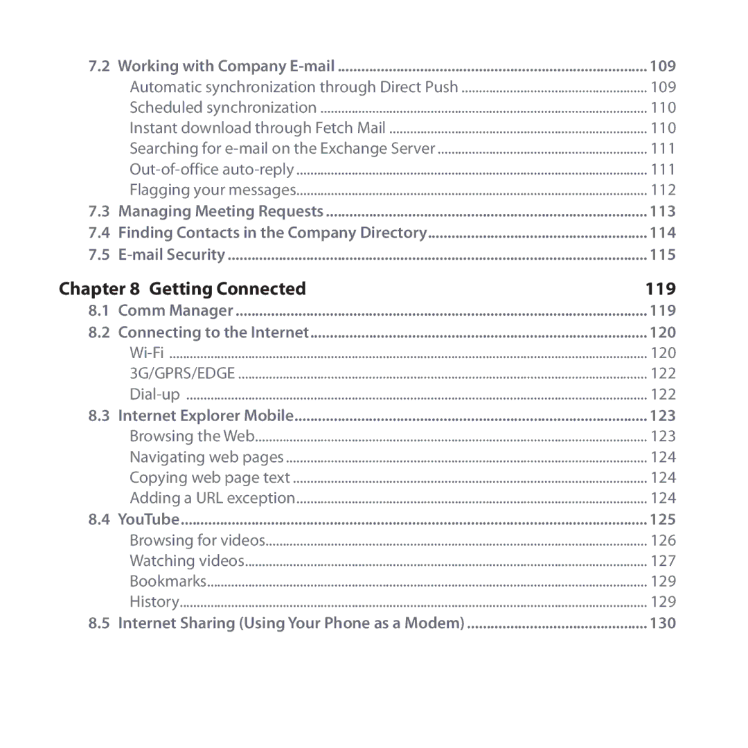 HTC Dash 3G manual Getting Connected 