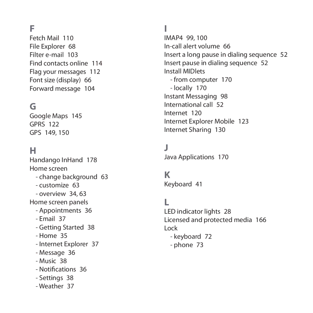 HTC Dash 3G manual Fetch Mail File Explorer Filter e-mail  