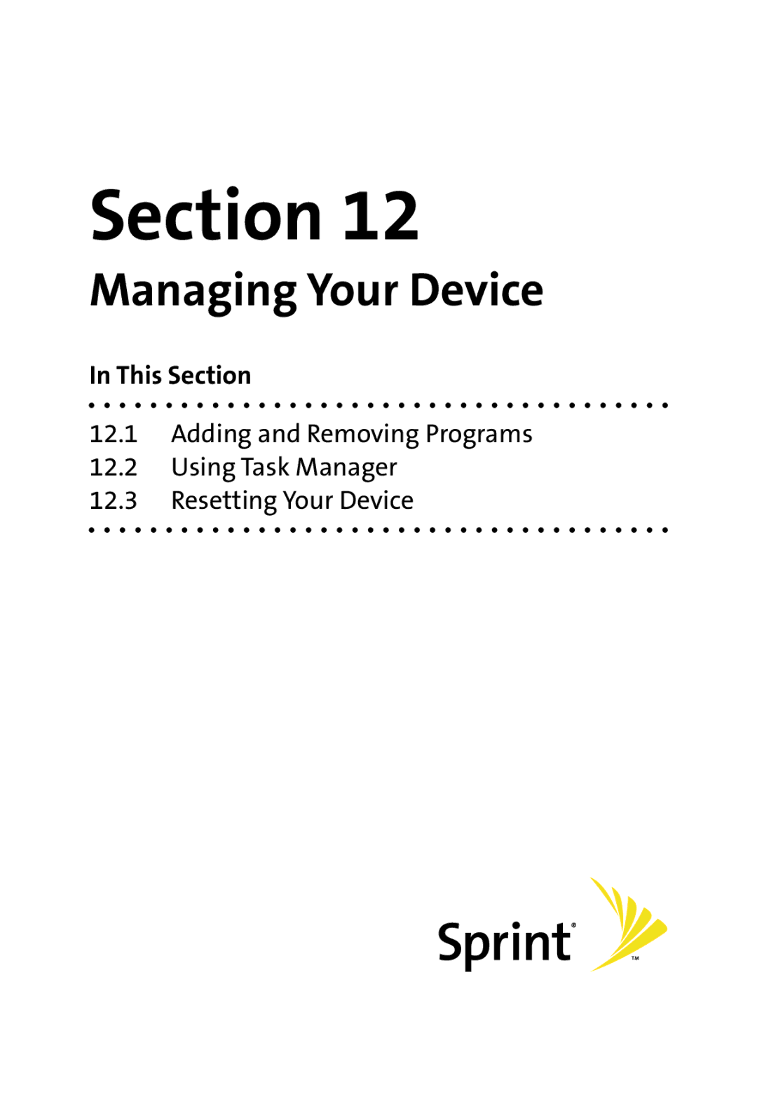 HTC Dash manual Managing Your Device 