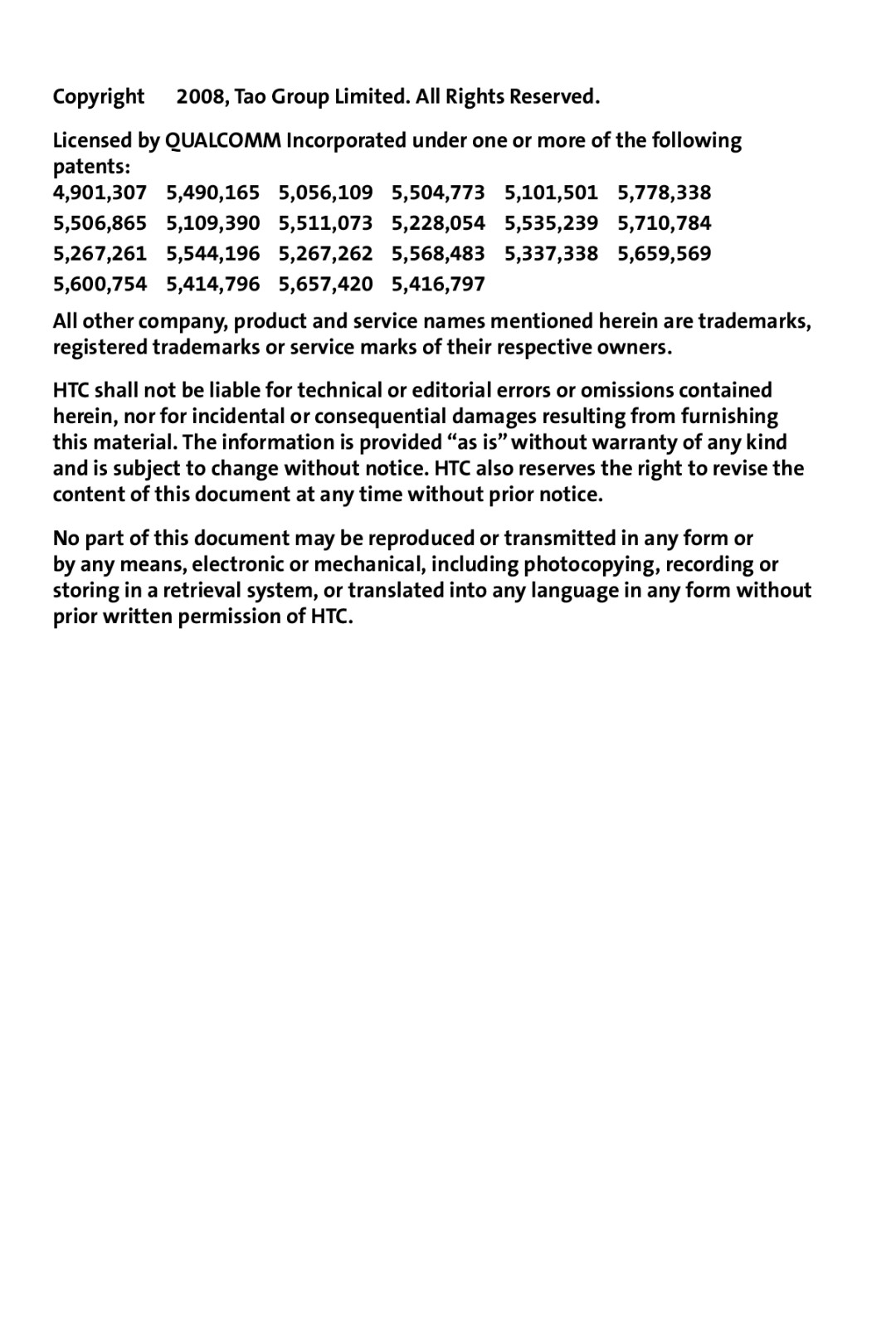 HTC Dash manual 