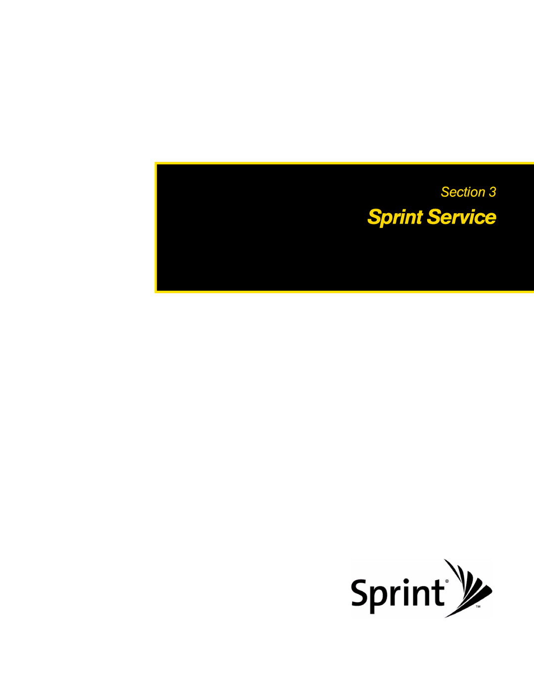 HTC DIAM500 manual Sprint Service 