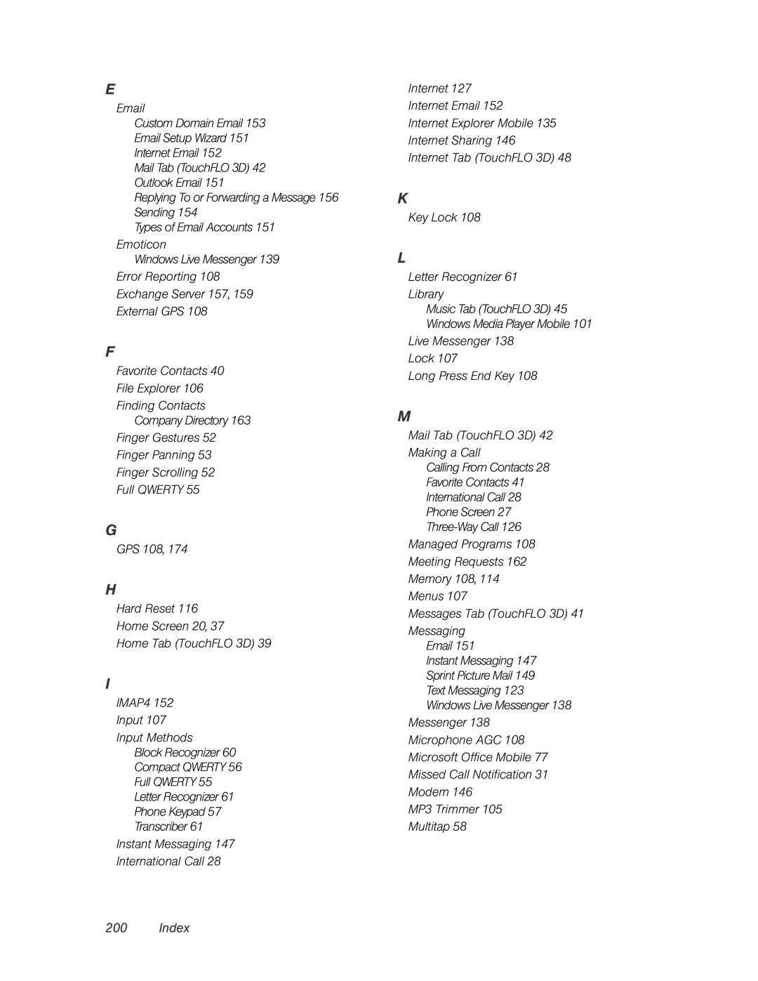 HTC DIAM500 manual Custom Domain Email 