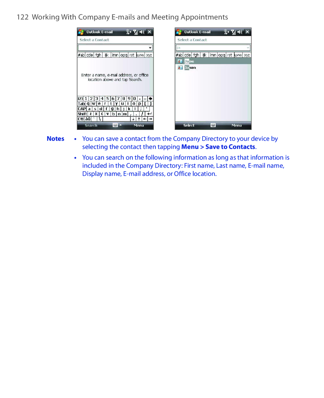 HTC ELF0100 user manual Working With Company E-mails and Meeting Appointments 