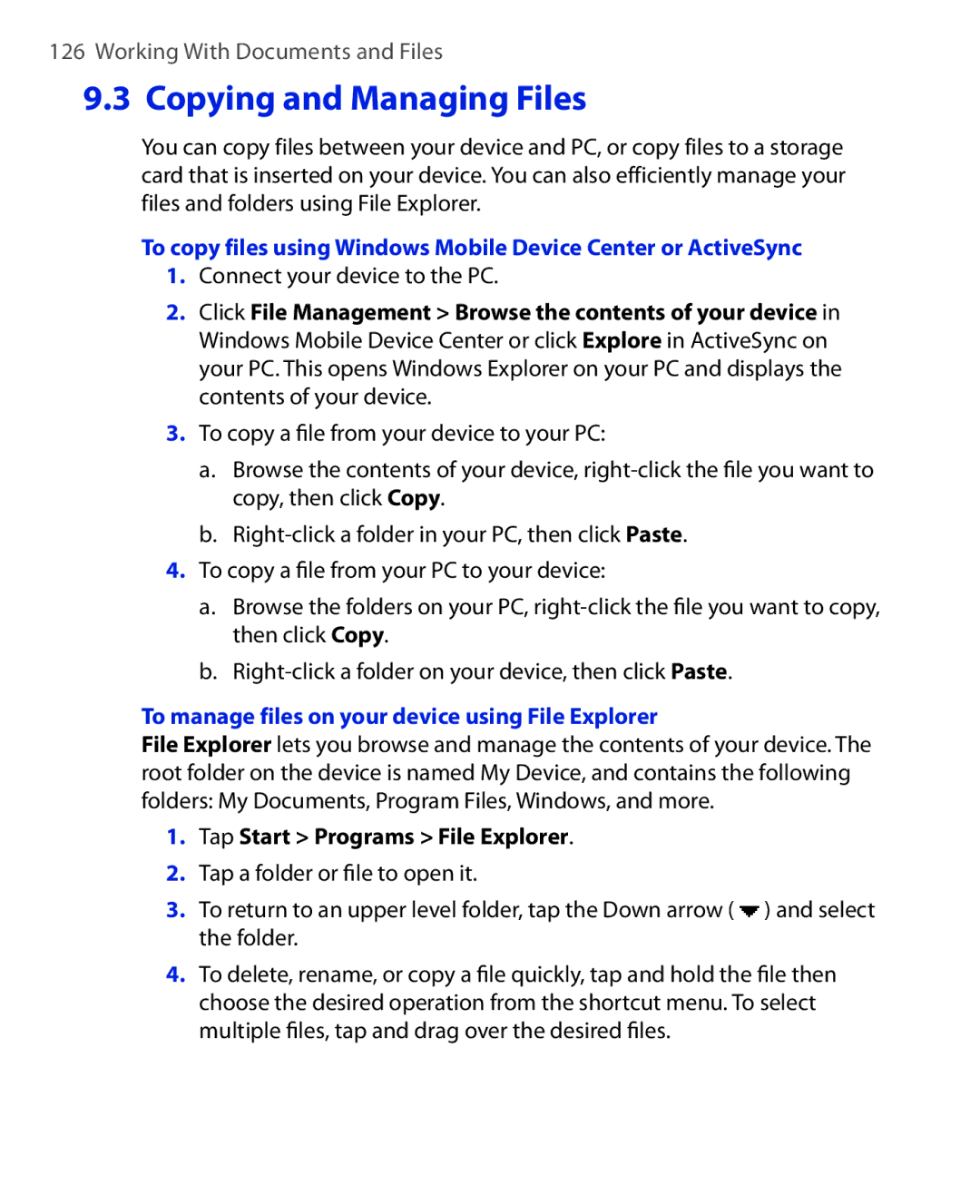 HTC ELF0100 user manual Connect your device to the PC, To manage files on your device using File Explorer 