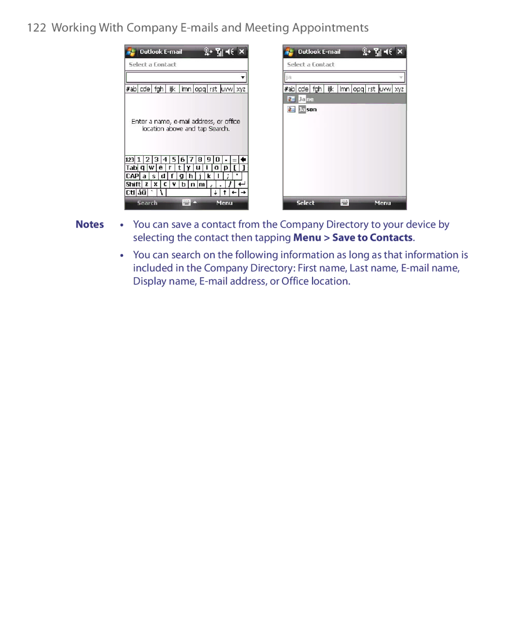 HTC ELF0160 user manual Working With Company E-mails and Meeting Appointments 