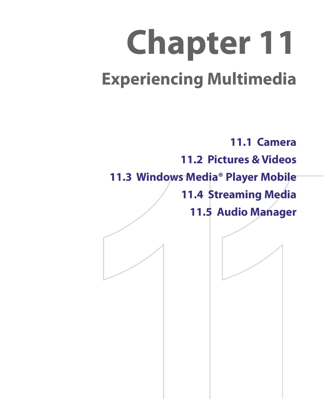 HTC ELF0160 user manual Experiencing Multimedia 