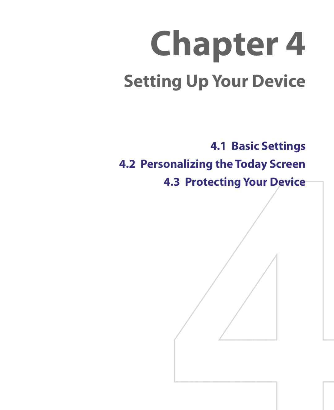 HTC ELF0160 user manual Setting Up Your Device 