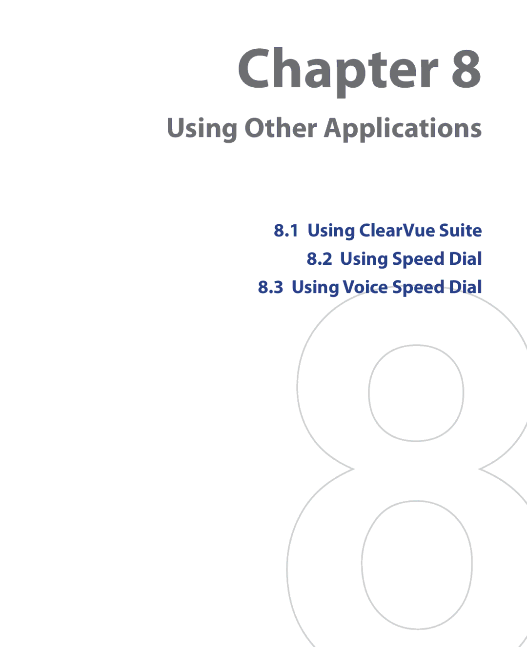 HTC EMC220 user manual Using Other Applications, Using Voice Speed Dial 