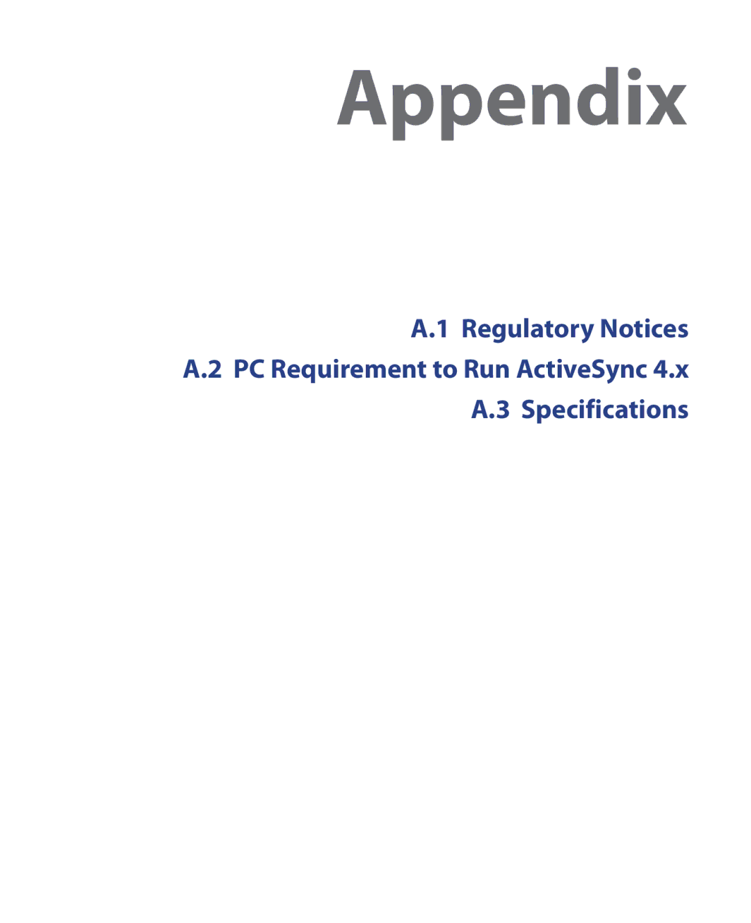 HTC EMC220 user manual Appendix 