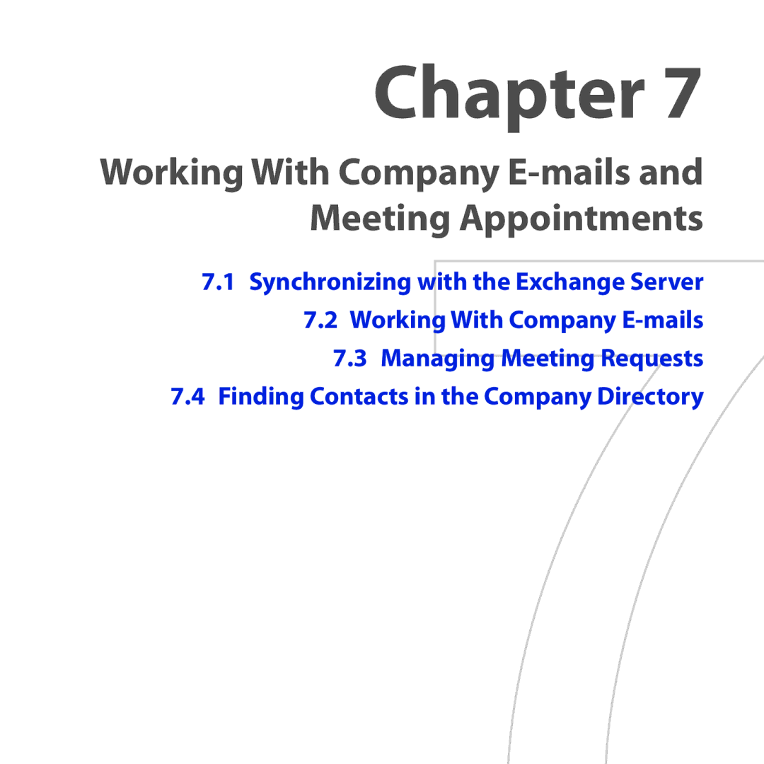 HTC FUZE user manual Working With Company E-mails and Meeting Appointments 