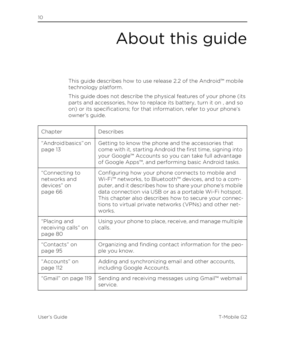 HTC G2 manual About this guide 