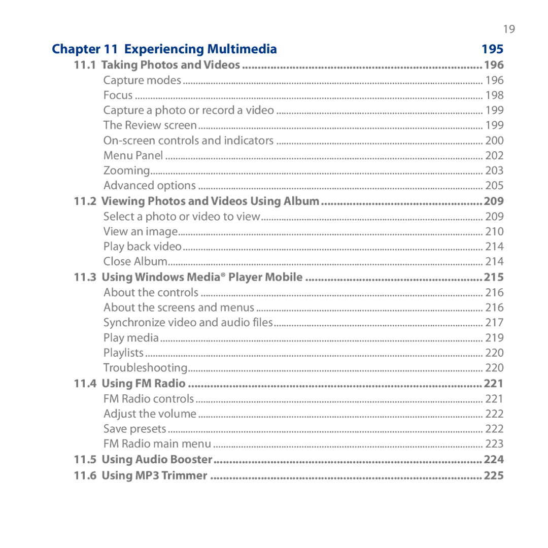 HTC HD user manual Experiencing Multimedia, 195 