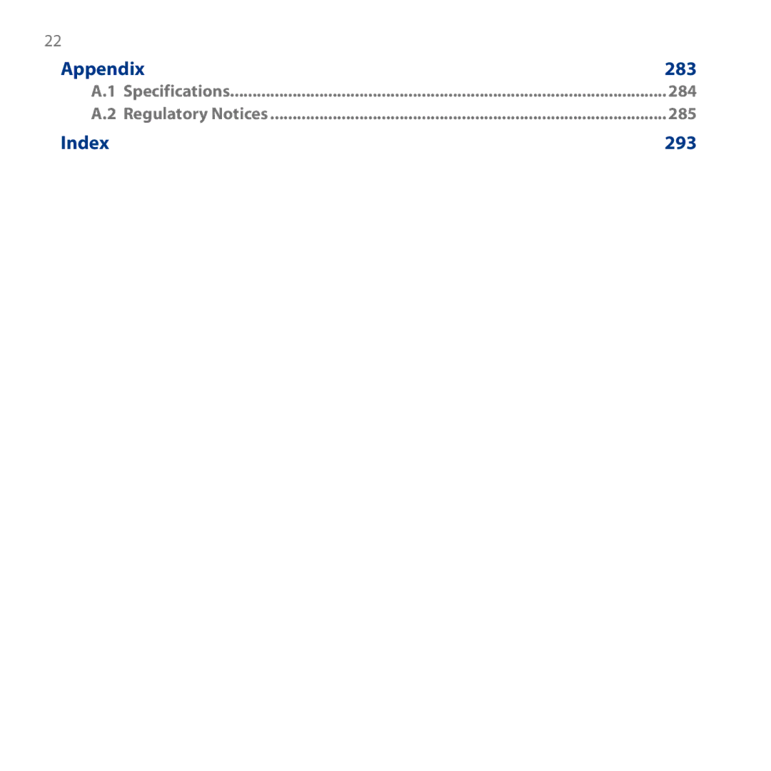 HTC HD user manual 283, 293 