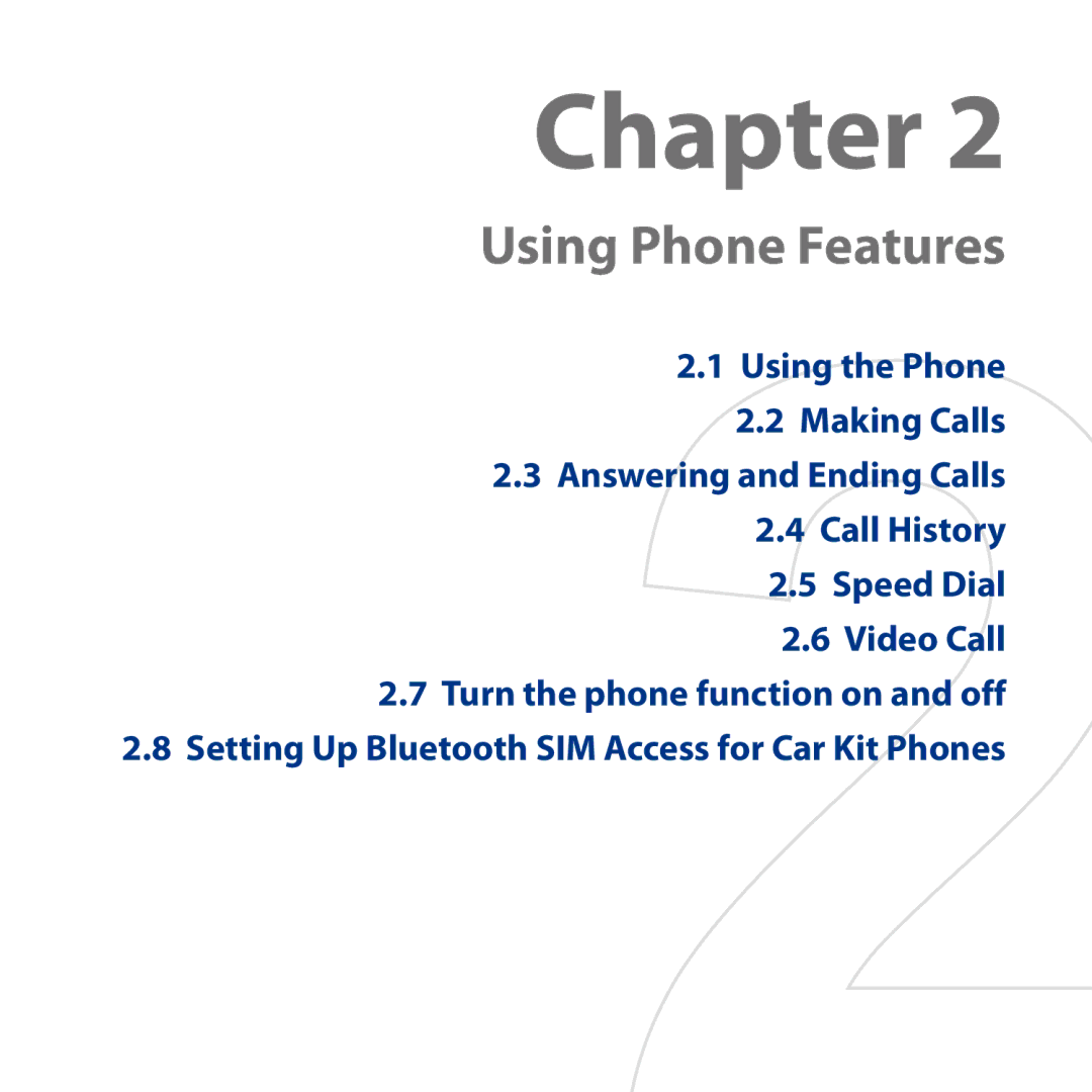 HTC HD user manual Chapter 