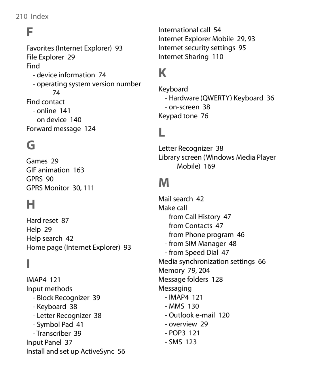 HTC HERA100 user manual Gprs 