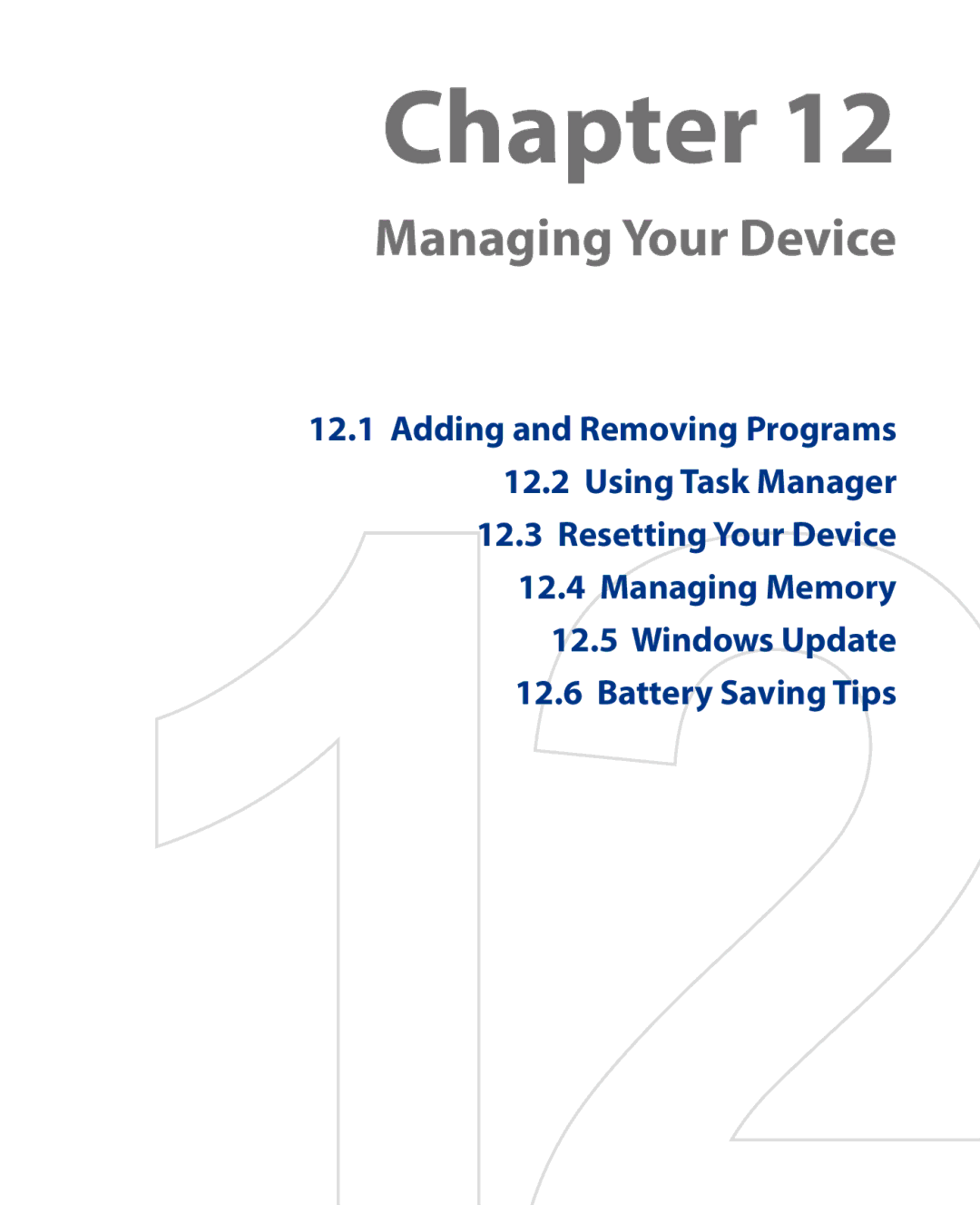 HTC HS S00 user manual Managing Your Device 