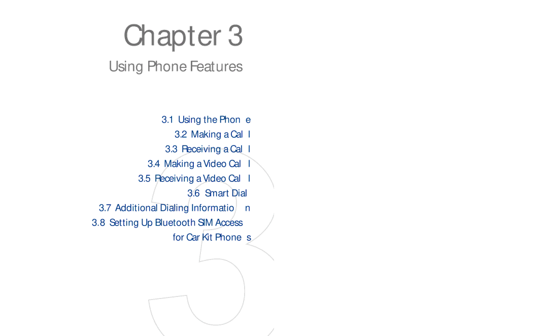 HTC HS S00 user manual Using Phone Features 