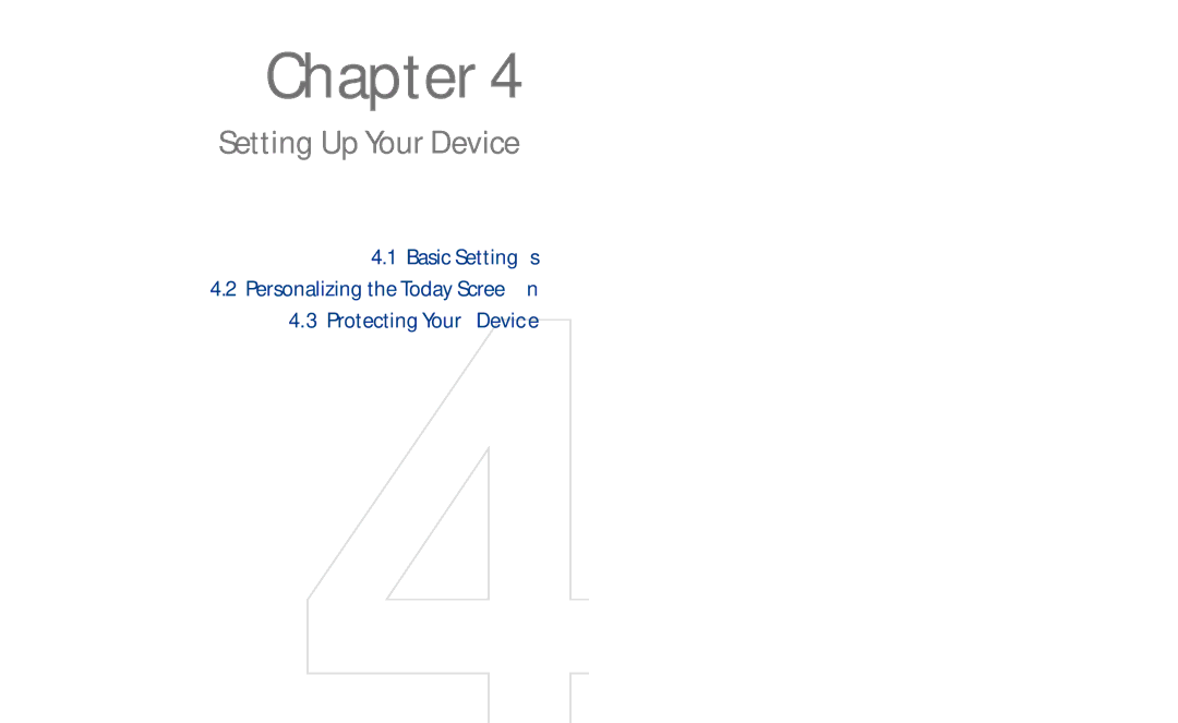 HTC HS S00 user manual Setting Up Your Device 