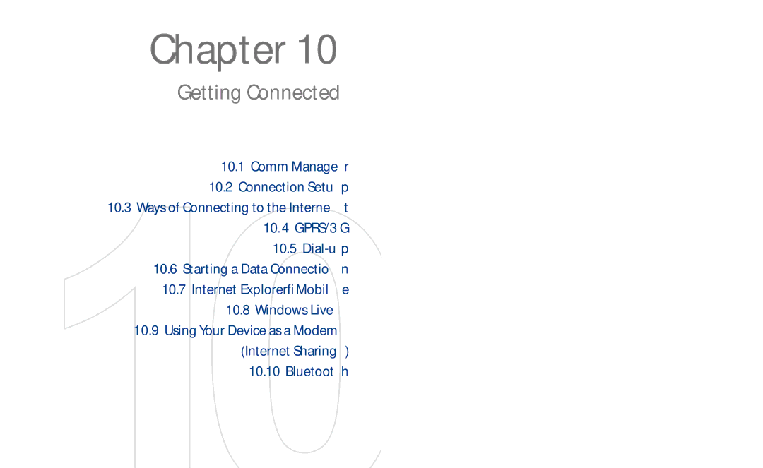 HTC HS S00 user manual Getting Connected, Bluetooth 