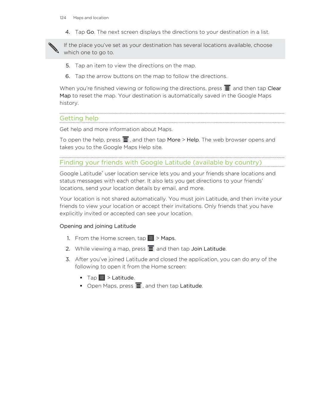 HTC HTCFlyerP512 manual Getting help 