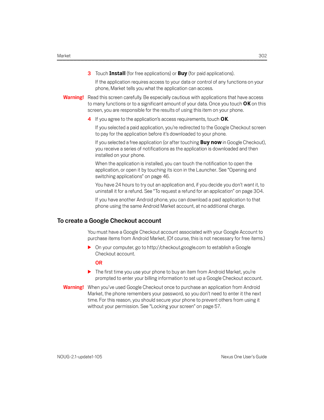 HTC HTCONEUNLOCKEDBLACK manual To create a Google Checkout account 