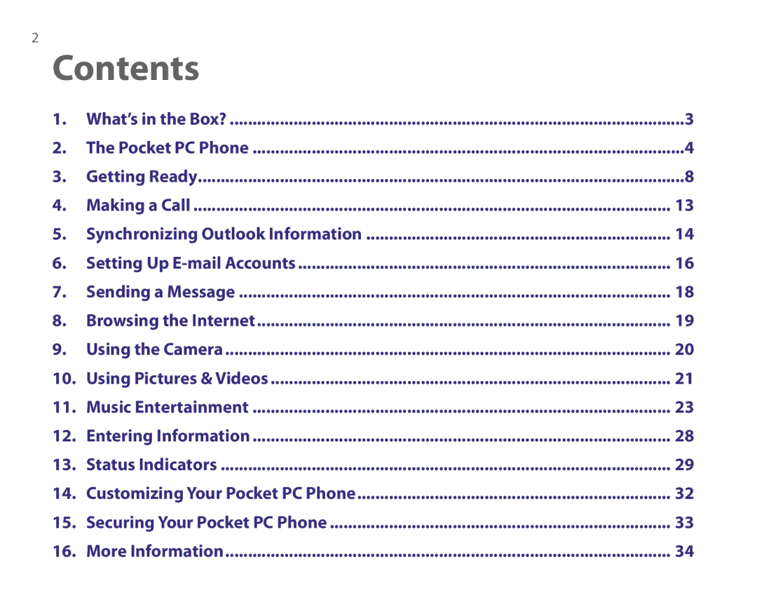 HTC IMAP4, POP3 quick start Contents 