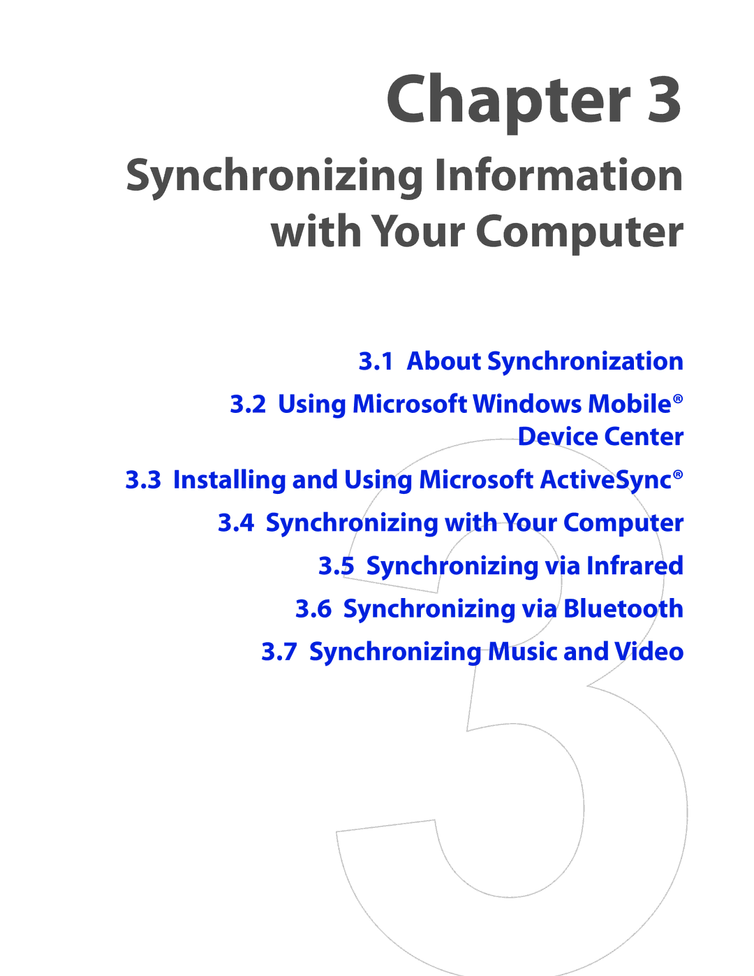 HTC IRIS100 user manual Synchronizing Information with Your Computer 