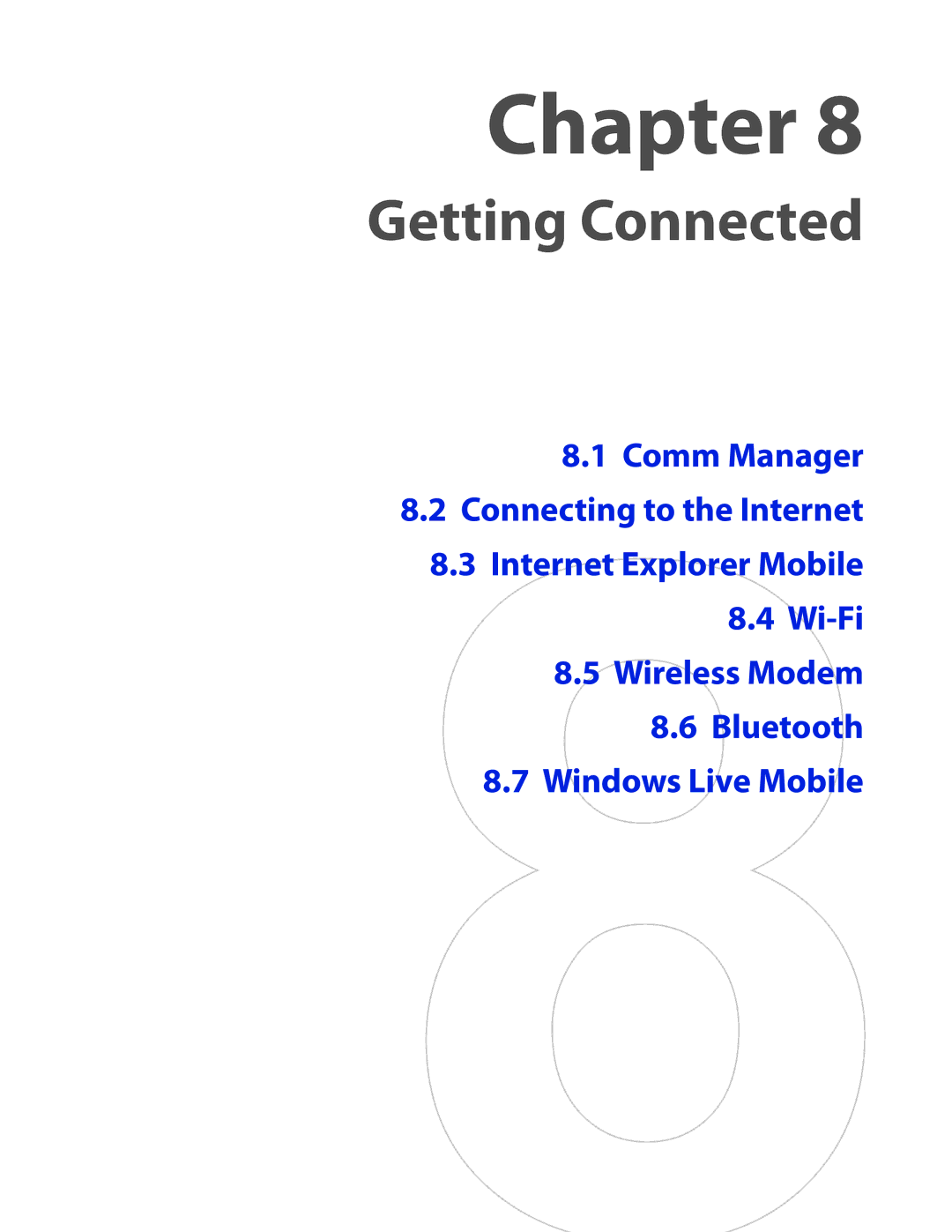 HTC IRIS100 user manual Getting Connected 