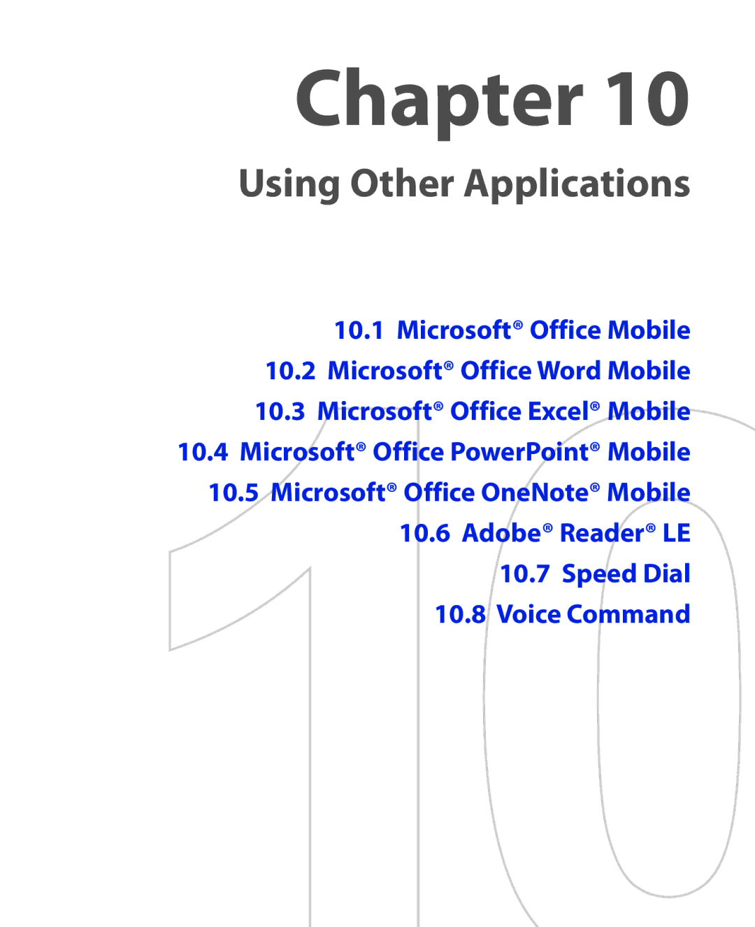 HTC KII0160 user manual Using Other Applications 