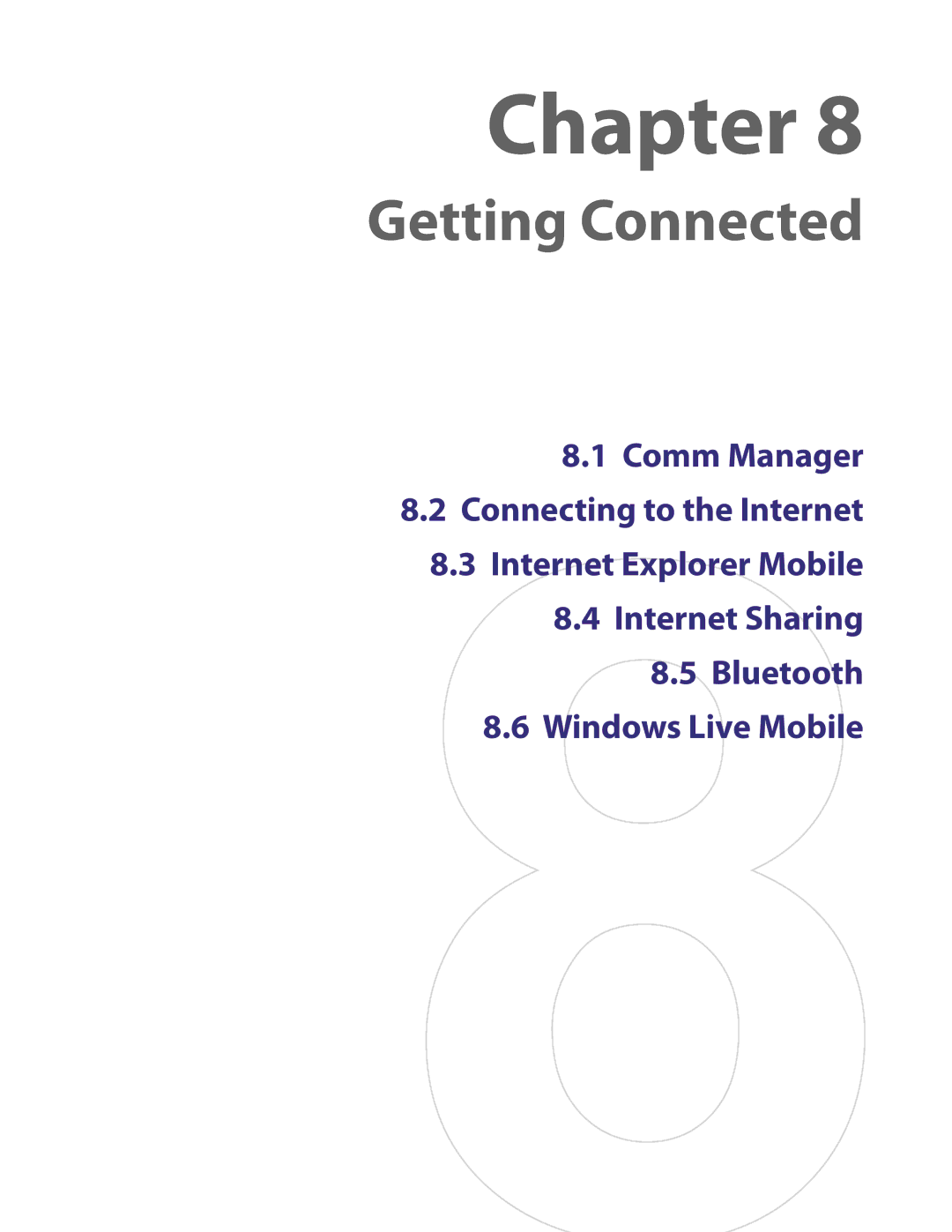 HTC LIBR100 user manual Getting Connected 