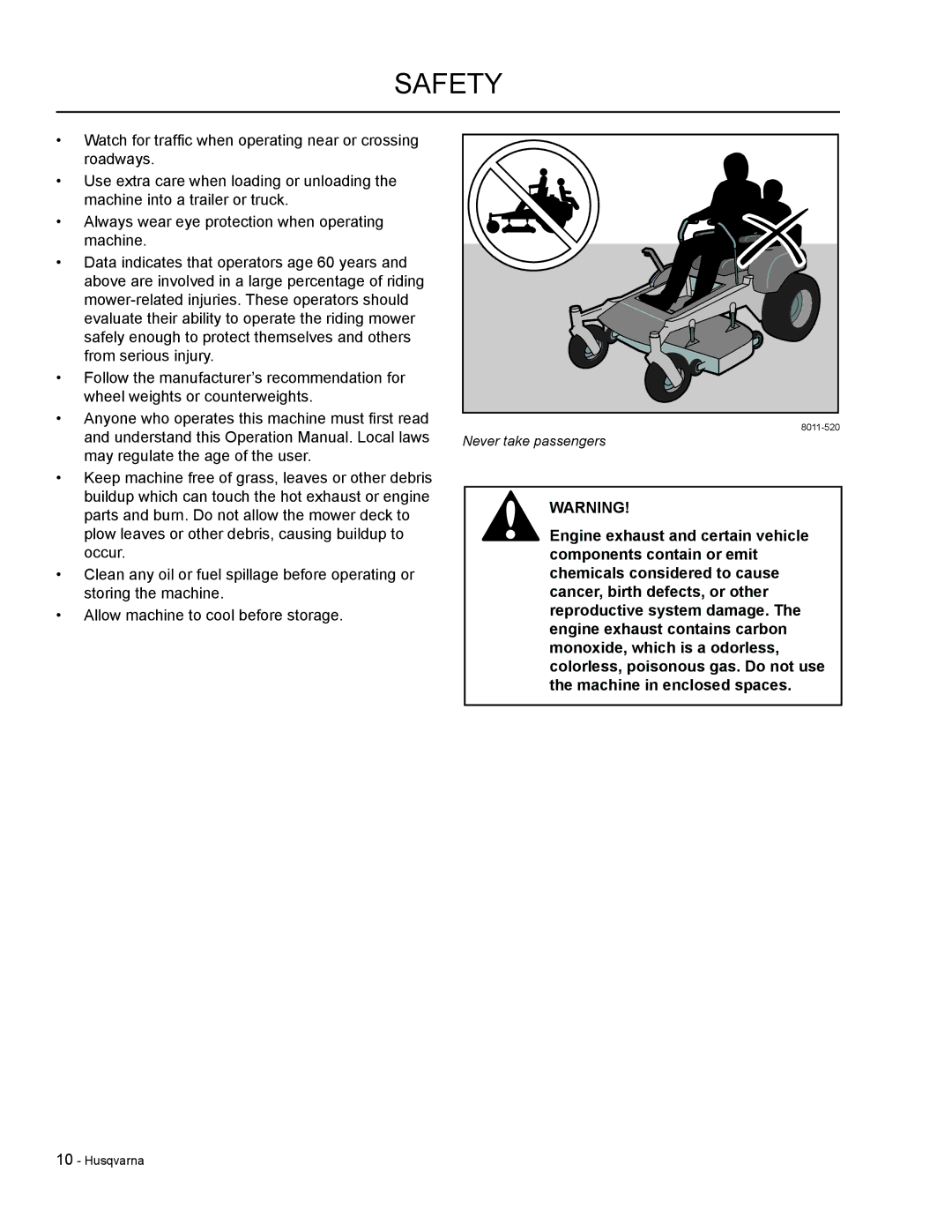 HTC LZC5227 / 965879701, LZC6130 / 965879801, LZ30 / 968999776, LZC5225 / 965879601 manual Never take passengers 