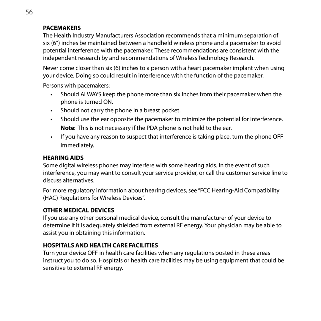 HTC NEON400 quick start Pacemakers 