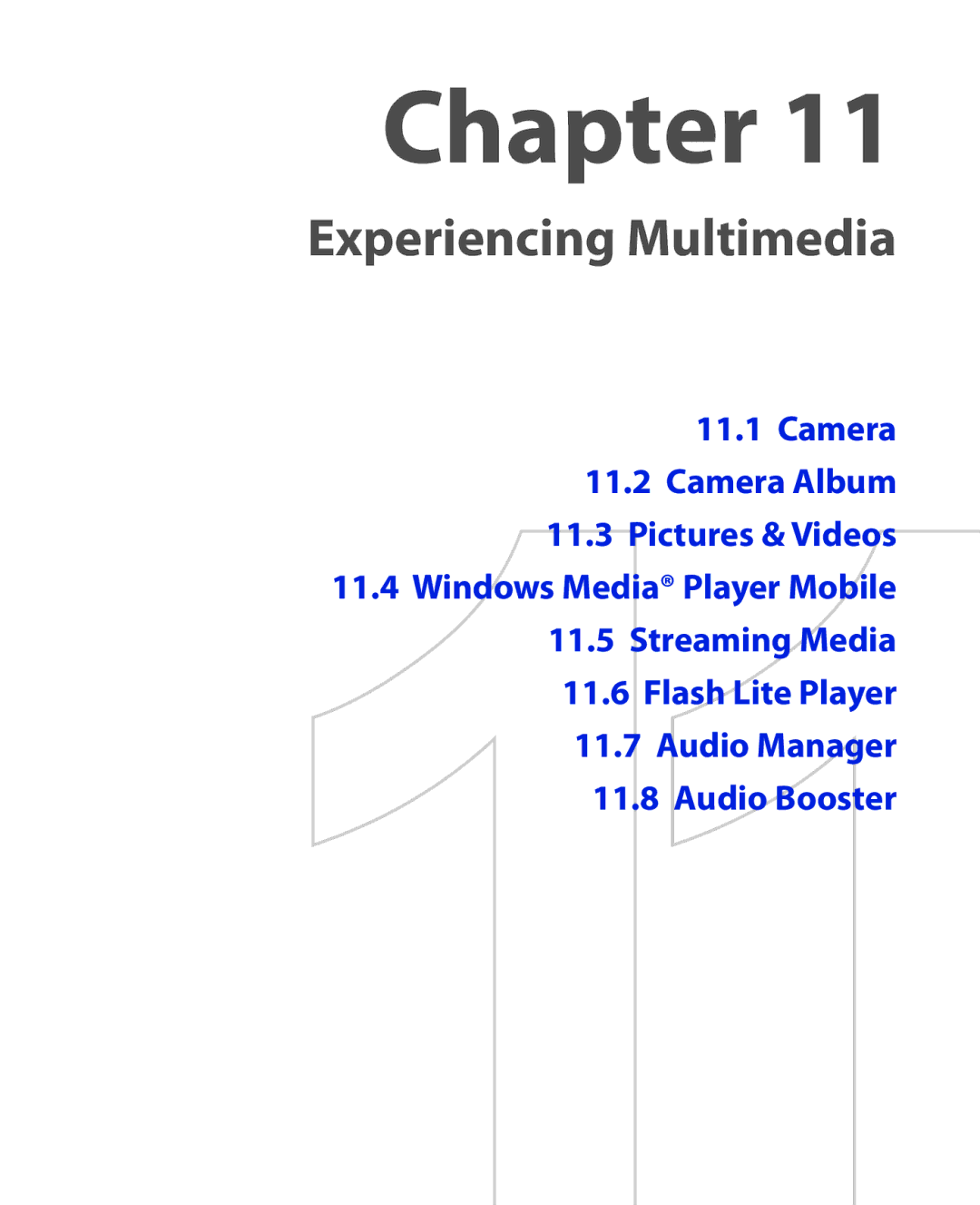 HTC NIKI100 user manual Experiencing Multimedia 