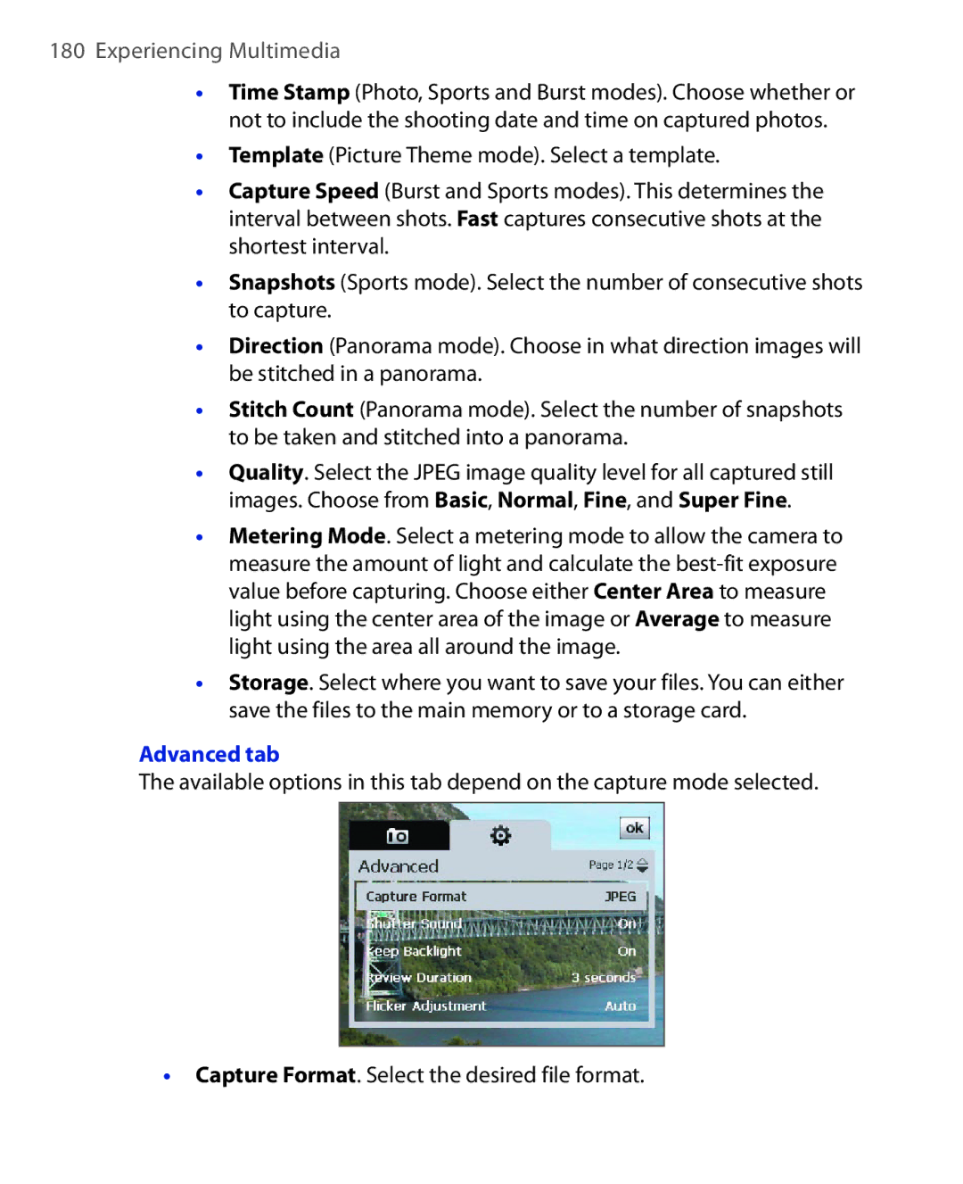 HTC NIKI100 user manual Advanced tab 