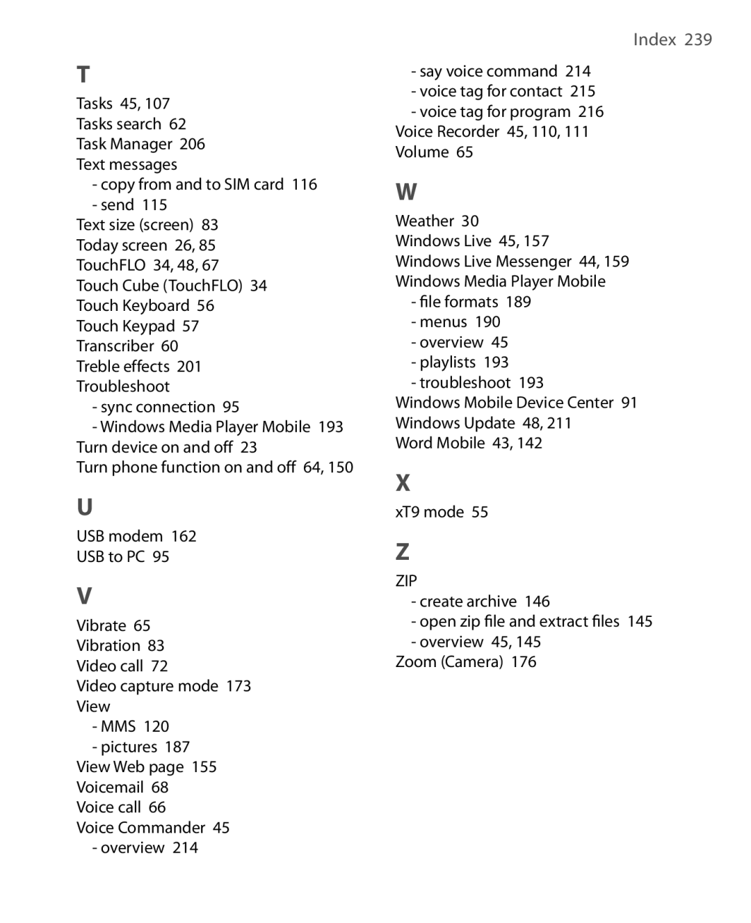 HTC NIKI100 user manual Zip 