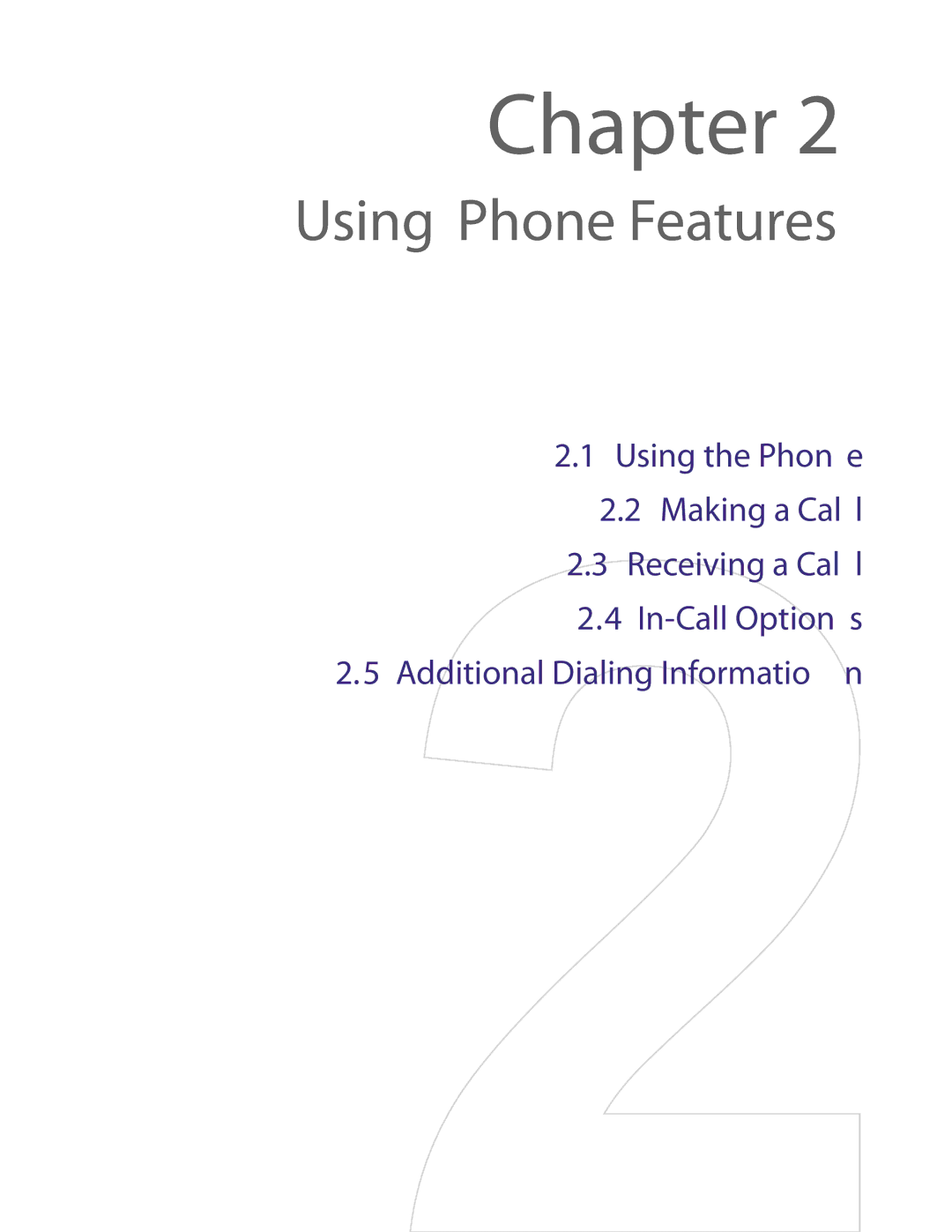 HTC NM8LIBR100 user manual Using Phone Features 