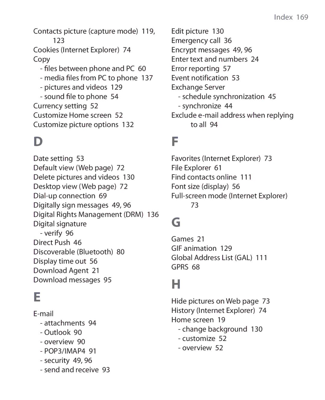 HTC OXYG100 user manual Gprs 