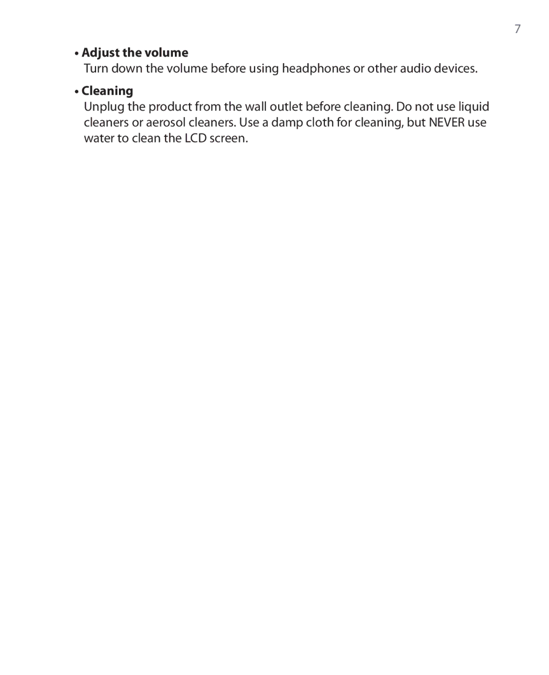 HTC OXYG100 user manual Adjust the volume, Cleaning 